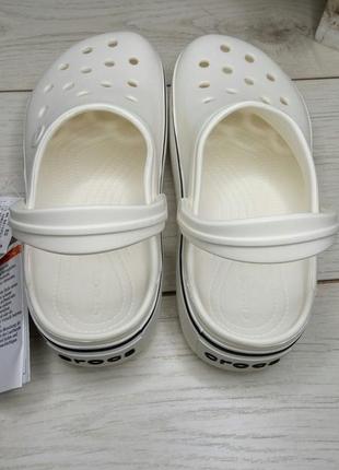 Крокси жіночі crocs crocband platform clog white / white 205434 жіночі крокси сабо на платформі4 фото