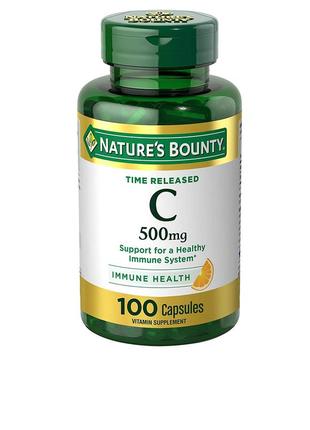 Витамин с nature's bounty 500 мг, 100 капсул