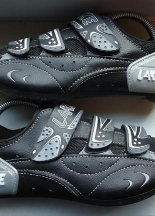 Велообувь lake m-cx105 cycling shoes black gray велотуфлі (41)