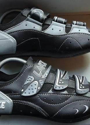 Велообувь lake m-cx105 cycling shoes black gray  велотуфли (41)2 фото