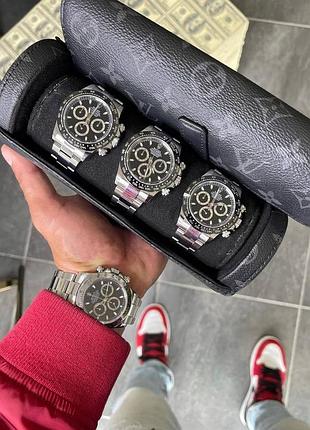 Футляр шкіряний кейс для годин брендовий в стилі луї вітон louis vuitton