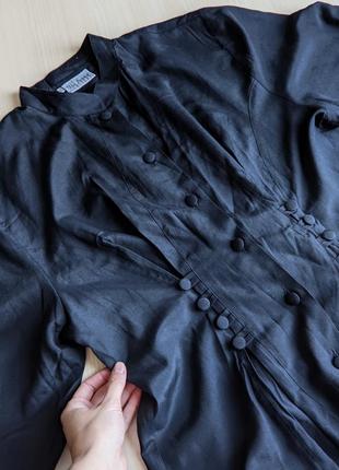 Рубашка готическая черная винтажная викторианский стиль готичекая l туника америка3 фото