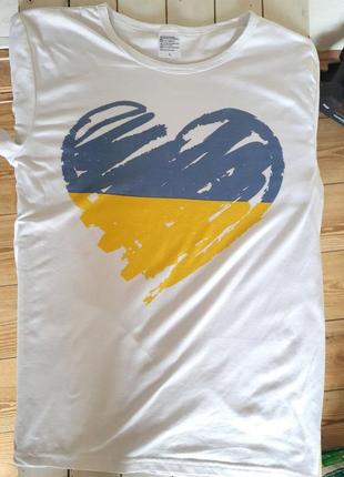 Патріотична футболка з прапором, сердце