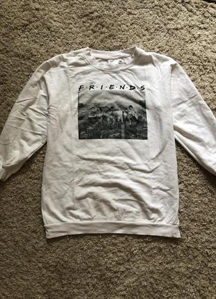 Кофта світшот h&m friends xs світшот