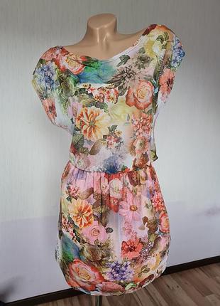 Ніжне плаття сарафан сітка квіти