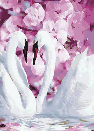 Картина за номерами картина за номерами 40х50см. gx22739 ніжність лебедина лебеді rainbow на складі