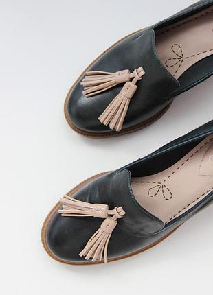 Шкіряні туфлі лофери clarks3 фото