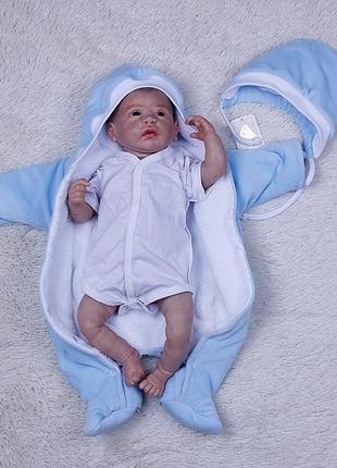 Велюровый набор для новорожденных (на махре) baby brilliant, голубой3 фото