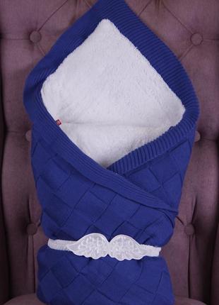 Зимний конверт одеяло "мечта" синий1 фото