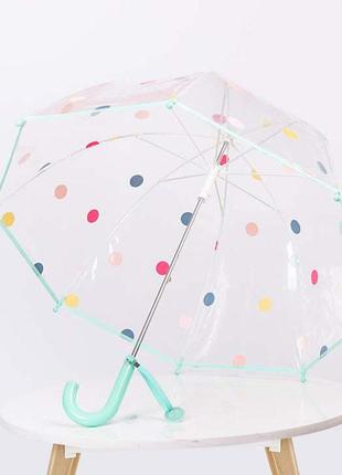 Детский зонт rst rst066 горошек aquamarine для девочки