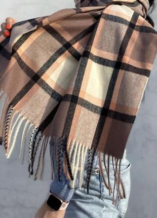Базовий кашеміровий шарф 🤎3 фото