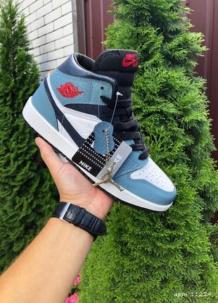 Женские кожаные высокие кроссовки nike air jordan gives retro #найк
