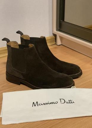 Замшевые челси massimo dutti