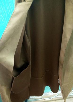 Стильне пальто зі штучної замші вільного крою6 фото