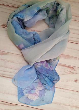 Шифоновий шарфик з пташками*шифоновый шарфик с птичками