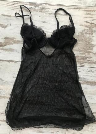 Сексуальна нічна сорочка, пеньюар з мереживним ліфом 75 з