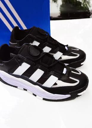 Кросівки adidas niteball black white8 фото