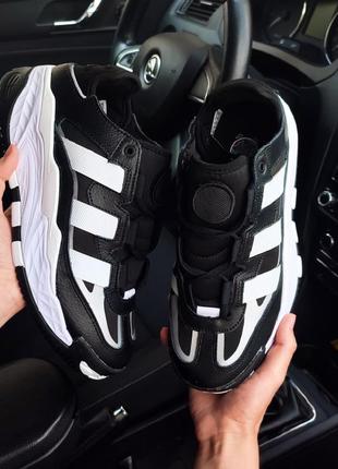 Кросівки adidas niteball black white3 фото