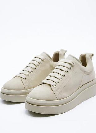 Zara кеди з натуральної замші 41 розмір