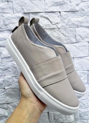 33-41 рр слипоны нат. кожа на платформе