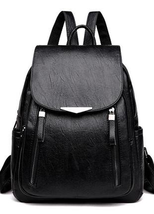 Женский рюкзак эко-кожа black 1129