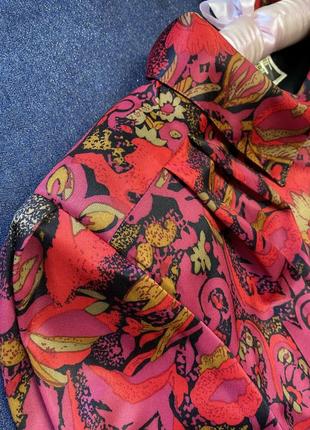Сукня вінтаж 80-х citilites батал, яркое винтажные платье плиссе8 фото