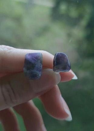 Сережки з натуральним каменем