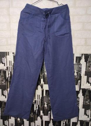 Стильные широкие штаны. лен, котон 6