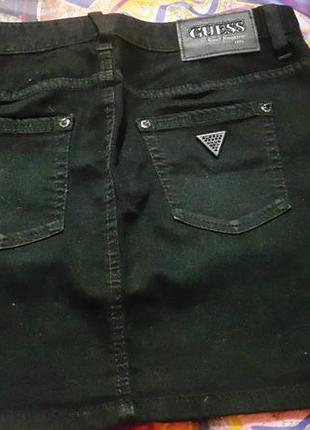 Котонова чорна спідниця guess 2