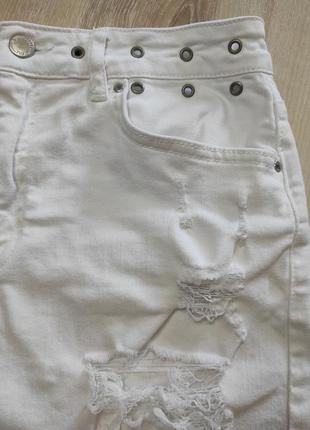 Белоснежная джинсовая юбка, стильная летняя джинсовая юбочка s-м6 фото