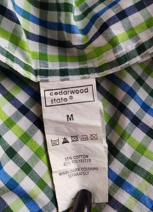 Чоловіча сорочка в клітинку від бренду cedarwood state, розмір - m5 фото