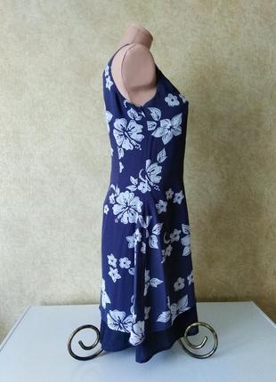 Летнее платье с разрезом подкладка коттон хлопок размер 36/s/442 фото