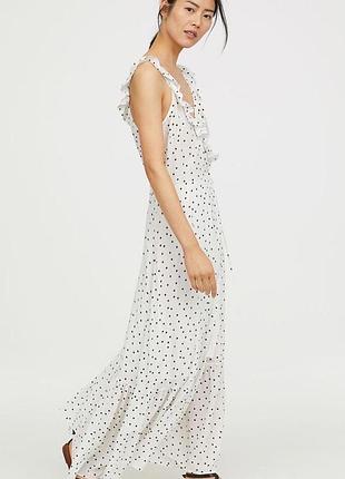H&m 8 р вискозное макси на запах  пог 40
