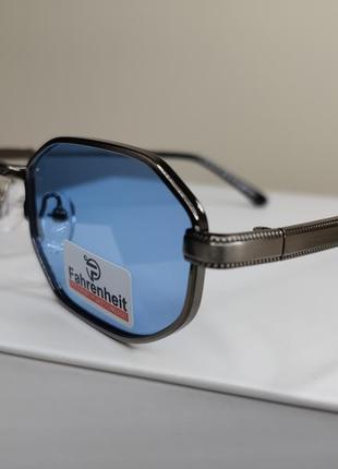 Сонцезахисні вузькі фотохромні окуляри гексагон з поляризацією, окуляри сонцезахисні хамелеон7 фото