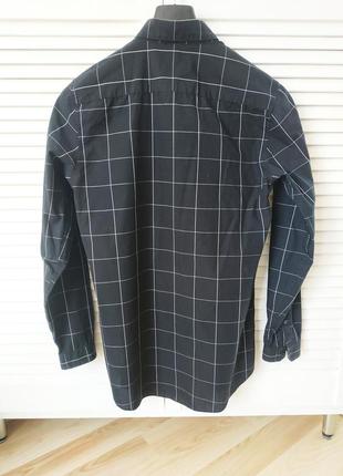 Хлопковаябазовая мужская рубашка в клетку скрытые пуговицы