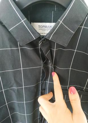 Хлопковаябазовая мужская рубашка в клетку скрытые пуговицы