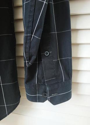 Хлопковаябазовая мужская рубашка в клетку скрытые пуговицы