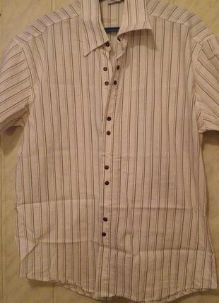 Рубашки с коротким рукавом тенниски стрейч. 46-48 размер
