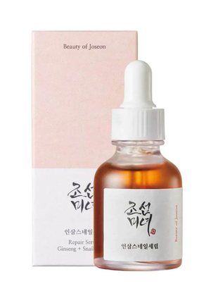 Сыворотка с женьшенем и улиткой beauty of joseon repair serum ginseng snail mucin1 фото