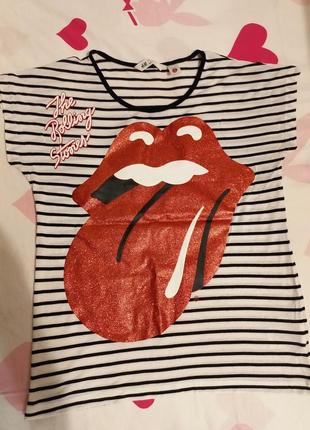 Женская футболка h&m rolling stones