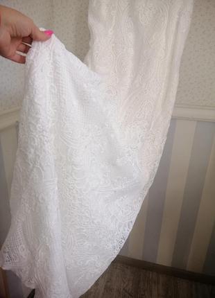 Шикарное свадебное кружевное платье от английского бренда boohoo.8 фото