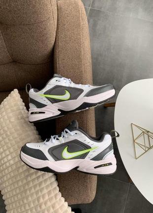 Nike air monarch white green женские кроссовки найк монарх5 фото