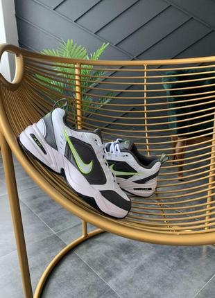 Nike air monarch white green женские кроссовки найк монарх6 фото