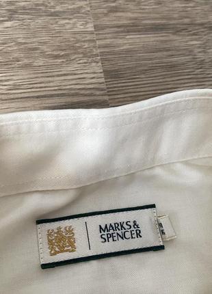 Светло-бежевая рубашка marks&spencer