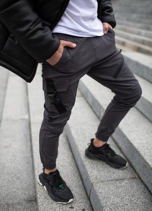 Чоловічі котонові спортивні штани: чорні, сині , сірі4 фото