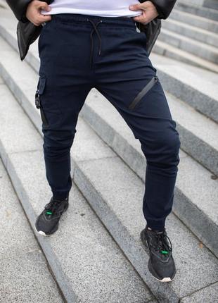 Чоловічі котонові спортивні штани: чорні, сині , сірі6 фото