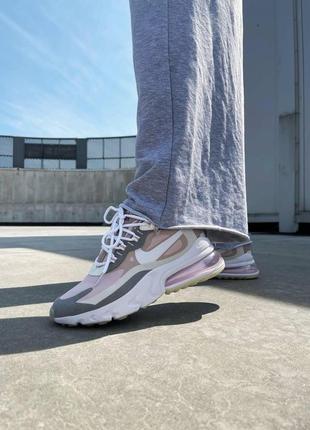 Nike react 270 white light pink grey женские кроссовки найк2 фото