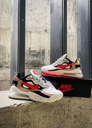 Nike react 270 white red beige чоловічі кросівки найк