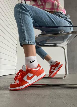Nike dunk disrupt orange white женские кроссовки найк дунк