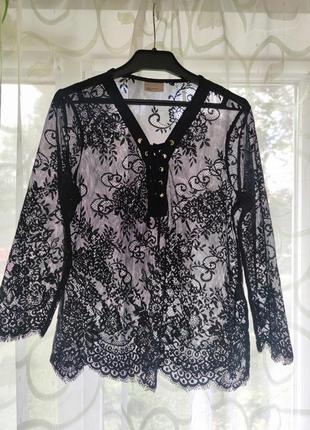 Кружевная женская блузка кофточка vero moda 10 s (42-44)1 фото